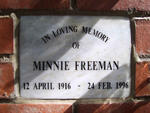 FREEMAN Minnie 1916-1996