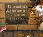 BOSSERT Ella Andrika Jacoba 1921-2010