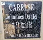 CARELSE Johannes Daniel 1923-2004
