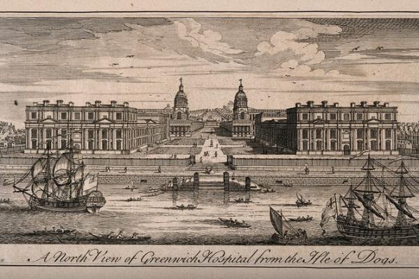 Greenwich Hospital from Isle of Dogs